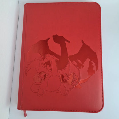 Ultra PRO – Elite Series: Premium Binder Glurak / Charizard- 9 Fächer pro Seite, mit Reißverschluss (360 Karten)