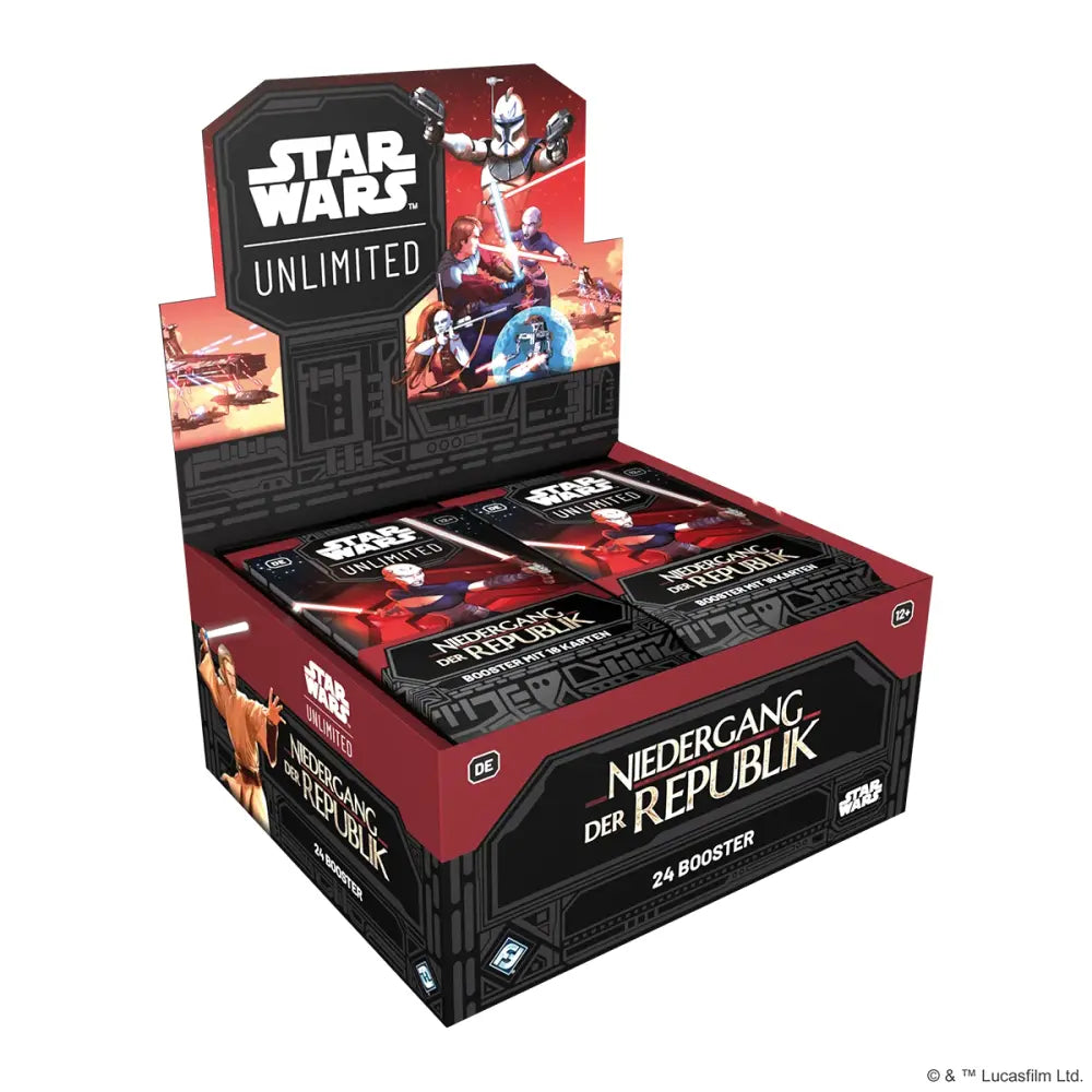 Star Wars: Unlimited - Niedergang der Republik - Booster Display (Deutsch)